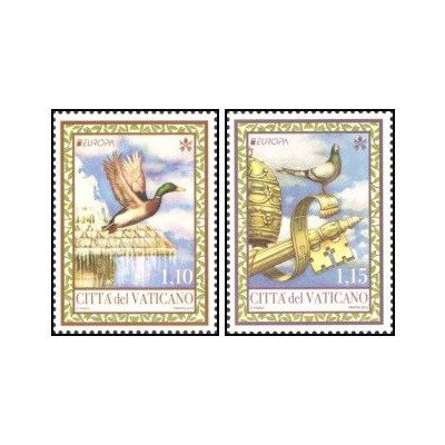 2 عدد تمبر مشترک اروپا - Europa Cept - پرندگان ملی  - واتیکان 2019 ارزش روی تمبرها 2.25 یورو