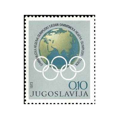 1 عدد  تمبر هفته المپیک - یوگوسلاوی 1973