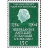 1 عدد  تمبر دهمین سالگرد قانون اساسی مشترک هلند - هلند 1964