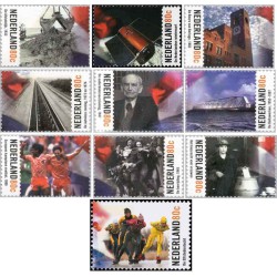10 عدد  تمبر هزاره جدید - وقایع در سراسر قرن بیستم - هلند 1999 قیمت 9.9 دلار