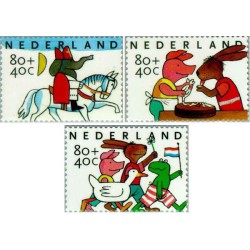 3 عدد  تمبر مراقبت از کودک - هلند 1998