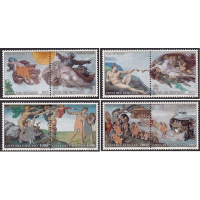 8 عدد تمبر پایان بازسازی کلیسای سیکستینی -واتیکان 1994 قیمت 15.66 دلار