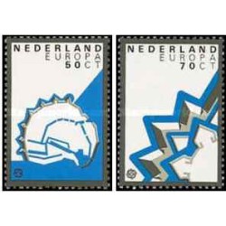 2 عدد  تمبر مشترک اروپا - Europa Cept - رویدادهای تاریخی - هلند 1982