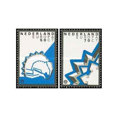 2 عدد  تمبر مشترک اروپا - Europa Cept - رویدادهای تاریخی - هلند 1982