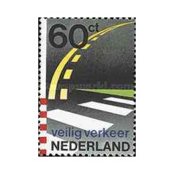 1 عدد  تمبر پنجاهمین سالگرد امنیت ترافیک جاده ای - هلند 1982