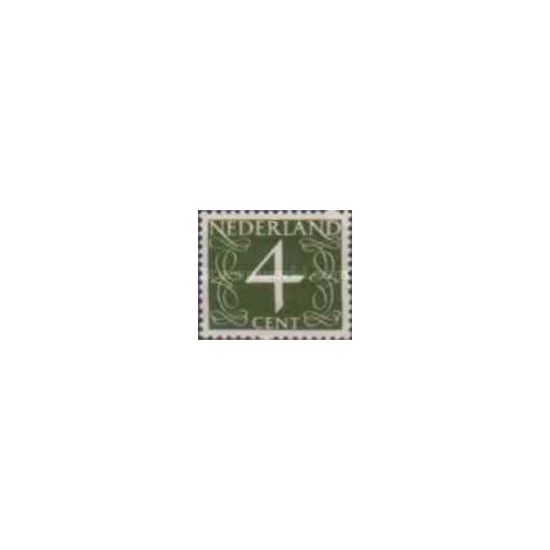 1 عدد  تمبر سری پستی - تمبرهای روزانه جدید - 4c - هلند 1946