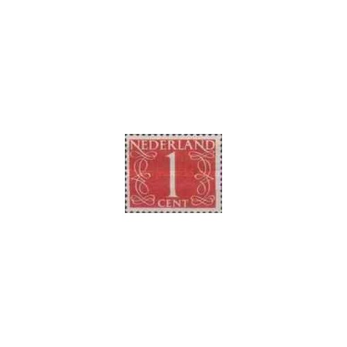 1 عدد  تمبر سری پستی - تمبرهای روزانه جدید - 1c - هلند 1946