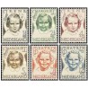 6 عدد  تمبر شاهزاده خانم ها - مراقبت از کودک و مبارزه با سل - هلند 1946