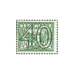 1 عدد  تمبر سری پستی  اعداد - سورشارژ  40 سنت - هلند 1940 قیمت 3 دلار