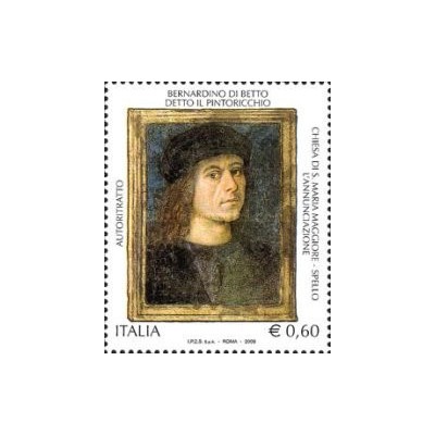 1 عدد تمبر میراث هنری و فرهنگی ایتالیا - برناردینو دی بتو که با نام دیگر Paintoricchio شناخته می شود - ایتالیا 2008