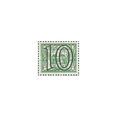 1 عدد  تمبر سری پستی  اعداد - سورشارژ  10 سنت - هلند 1940