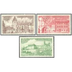 3 عدد تمبر شهرهای جنوب بوهمیا- چک اسلواکی 1955 
