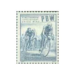 1 عدد تمبر ششمین مسابقه بین المللی دوچرخه سواری- چک اسلواکی 1953