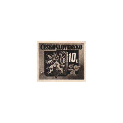 1 عدد تمبر سری پستی - نشان های ملی. براتیسلاوا - 10k- چک اسلواکی 1945 