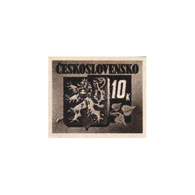 1 عدد تمبر سری پستی - نشان های ملی. براتیسلاوا - 10k- چک اسلواکی 1945 