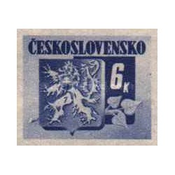 1 عدد تمبر سری پستی - نشان های ملی. براتیسلاوا - 6k- چک اسلواکی 1945
