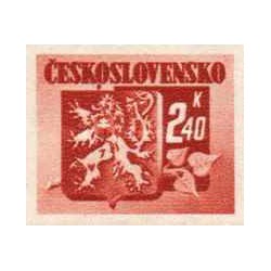 1 عدد تمبر سری پستی - نشان های ملی. براتیسلاوا - 2.4k- چک اسلواکی 1945