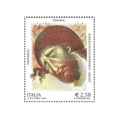1 عدد تمبر هفتصدمین سالگرد مرگ سیمابوئه - ایتالیا 2002