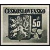1 عدد تمبر سری پستی - نشان های ملی. براتیسلاوا - 50h- چک اسلواکی 1945