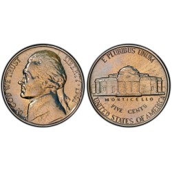 سکه 5 سنت - نیکل مس  آمریکا 1961 غیر بانکی