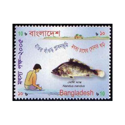 1 عدد تمبر تغذیه دو هفته یکبار ماهی - بنگلادش 2005