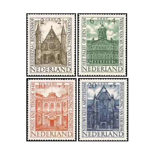 4 عدد تمبر خیریه - هلند 1948