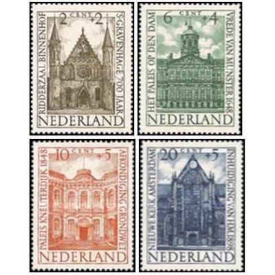 4 عدد تمبر خیریه - هلند 1948