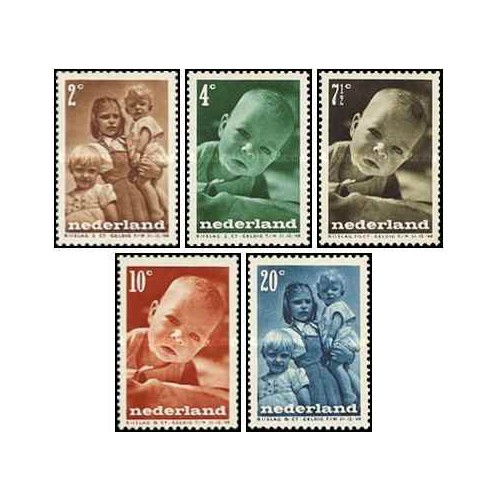 5 عدد تمبر مراقبت از کودک - هلند 1947 قیمت 6.2 دلار