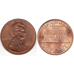 سکه 1 سنت - برنجی- آمریکا 2008غیر بانکی