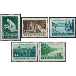 5 عدد تمبر هفته ارتفاعات - بلغارستان 1957