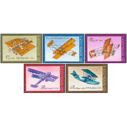 5 عدد تمبر تاریخچه هواپیماهای روسی - شوروی 1974