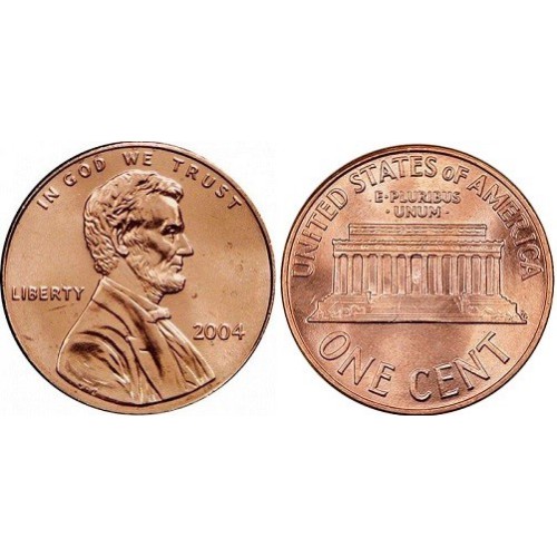 سکه 1 سنت - برنجی- آمریکا 2004غیر بانکی