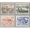 4 عدد  تمبر تبلیغات فرهنگ ورزشی - چک اسلواکی 1952 قیمت 9.5 دلار - کیفیت MN