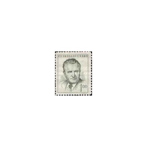 1 عدد  تمبر سری پستی - رئیس جمهور کلمنت گوتوالد - چک اسلواکی 1952