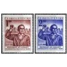 2 عدد  تمبر روز مبارزان علیه فاشیسم - چک اسلواکی 1952
