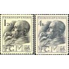 2 عدد تمبر دهمین سالگرد مرگ توماس گاریگ ماساریک - چک اسلواکی 1947