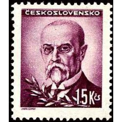 1 عدد تمبر سری پستی شخصیت ها - 15Kc- چک اسلواکی 1945