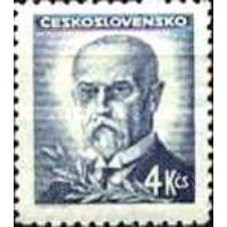 1 عدد تمبر سری پستی شخصیت ها - 4Kc- چک اسلواکی 1945