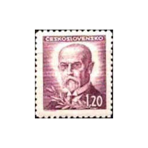1 عدد تمبر سری پستی شخصیت ها - 1.2Kc- چک اسلواکی 1945
