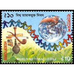 1 عدد تمبر روز جهانی بدون دخانیات - بنگلادش 2001