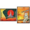 2 عدد تمبر هزاره جدید - بنگلادش 2000