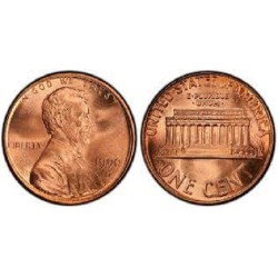سکه 1 سنت - برنجی - D - آمریکا 1990غیر بانکی