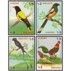 4 عدد تمبر پرندگان - بنگلادش 1994