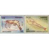 2 عدد تمبر میگوها - بنگلادش 1991