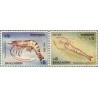 2 عدد تمبر میگوها - بنگلادش 1991