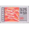 1 عدد  تمبر  کمپین سرطان دانمارک -  دانمارک 1998