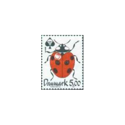 1 عدد  تمبر حفاظت از طبیعت - کمتر از سم استفاده کنید -  دانمارک 1998