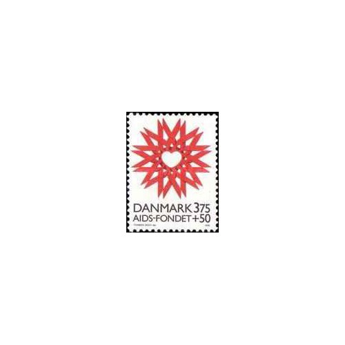 1 عدد تمبر بنیاد ایدز -  دانمارک 1996