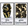2 عدد تمبر صد و پنجاهمین سالگرد تولد توروالد بیندسبول -  دانمارک 1996