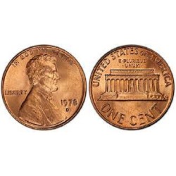 سکه 1 سنت - برنجی - D - آمریکا 1978غیر بانکی